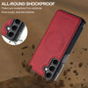 For Samsung Galaxy A56 5G LC.IMEEKE L5 Series Detachable RFID Card Bag Magsafe Phone Case(Red)