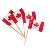 100pcs/pack 65mm National Flag Toothpick  Cupcake Toppers Cocktail Sticks, Style: Canadian