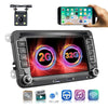 For Volkswagen Q3300KT 7-inch 2+32G Car Multimedia Player Navigation Bluetooth Reversing Integrated Machine Android 10.0, Style:Standard+4Lights Camera