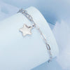 BSB137 925 Sterling Silver Sparkling Star Bracelet