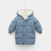 JT-1001 Children Thickened Windproof And Warm Cotton Clothes Coat, Size: 130(Denim Blue)