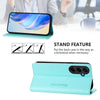 For Samsung Galaxy A55 5G Global RC01 Dual-Folded Magnetic Suction RFID Leather Phone Case(Mint Green)