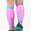 Sports Calf Cover Knitted Breathable Compression Leg Socks Basketball Football Running Protective Gear, Specification:  XL (Pink + Blue)