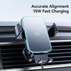 USAMS CD230 15W Accurate Aligment Wireless Charging Car Phone Holder with Suction Cup(Black)