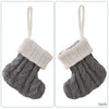 Mini Knitted Christmas Gift Socks Holiday Decorations(Gray)