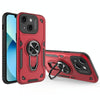 For iPhone 13 Metal Rotating Bracket TPU + PC Magnetic Phone Case(Red)