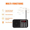 Y-619  FM/AM Mini Radio MP3 Rechargeable Music Player Support TF/SD Card with LED Display(Black)