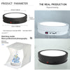 22cm Colorful LED Light Electric Rotating Display Stand Turntable, Style:Power Plug-in(Black)
