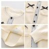 Girls Sweater+ Dress Kit Small Incense Wind Knitted Sweet Princess Outfits, Size: 100cm(Beige)