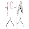 Stainless Steel Double Head Dead Skin Scissors Set, Specification: Set F