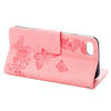 For  iPhone 8 & 7   Pressed Flowers Butterfly Pattern Horizontal Flip Leather Case with Holder & Card Slots & Wallet(Pink)