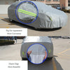 PEVA Anti-Dust Waterproof Sunproof Sedan Car Cover with Warning Strips, Fits Cars up to 5.4m(211 inch) in Length