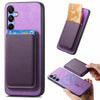 For Samsung Galaxy A16 Retro Magsafe Card Bag PU Back Cover Phone Case(Purple)