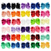 5 PCS 6 Inch Colorful Kids Girls Big Solid Ribbon Hair Bow Clips(27)
