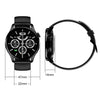 HD3 1.32 Inch Heart Rate Monitoring Smart Watch with Payment Function(Black Steel)
