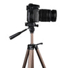 Portable Tripod Stand for Digital Cameras, 4-Section Aluminum Legs with Brace