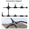 5pcs 4/7 Pipe Fitting Drip Irrigation Accessories Gardening Irrigation Watering Fittings(Straight 4-Way)