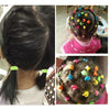 100 PCS Colorful Child Cute Rubber Hair Band(White)
