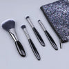 4 In 1 Black Pebbles Makeup Brush Set Eyeshadow Brush Foundation Brush Portable Makeup Brush,Style: Bare Brush