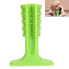 Dog Toothbrush Chew Toy, Small Green, Rubber
