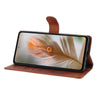 For Samsung Galaxy S25 5G / S24 5G Skin Feel Embossed Feather Leather Phone Case(Brown)