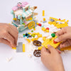 LELE BROTHER Children Assembling Mini City Street Scene Building Blocks, Style: 8613-2 Octopus Dumpling Car