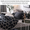 Luxury Bedding Black Marble Pattern Set Sanded Printed Quilt Cover Pillowcase, Size:200x230cm(Ouni)