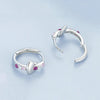 S925 Sterling Silver Platinum-plated Colorful Heart-shaped Earrings(BSE1049)