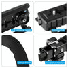 PULUZ U/C Shape Portable Handheld DV Bracket Stabilizer + LED Studio Light + Video Shotgun Microphone Kit with Cold Shoe Tripod Head  for All SLR Cameras and Home DV Camera
