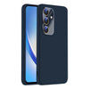 For Samsung Galaxy A34 5G Nano Lens Cover Liquid Silicone Phone Case(Titanium Blue)