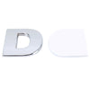 Car Vehicle Badge Emblem 3D English Letter D Self-adhesive Sticker Decal, Size: 4.5*4.5*0.5cm