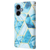 For Samsung Galaxy A06 4G Marble Bronzing Stitching Leather Phone Case(Blue)