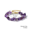 Women Boho Natural Gravel Beaded Bracelet Anklet(S2211-18 Purple)