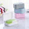 2 PCS Portable Travel Soap Box(Pink)