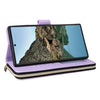 For Samsung Galaxy S24 Ultra 5G Nine-card Slots Zipper Wallet Bag Leather Phone Case(Purple)