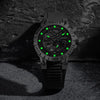 BAOGELA 6772G Round Dial Silicone Strap Luminous Clock Mechanical Watch For Men(Black Shell Black Surface Black Belt)