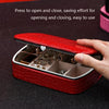 Portable Large Capacity Ring Necklace Jewelry Storage Box(Red)