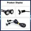 10 PCS 18mm 1.5W DC9-80V Motorcycle Eagle Eye Light Single Lens(Red Light)