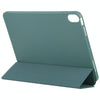 For iPad Air 2022 / 2020 10.9 Silicone 3-Folding Full Coverage Leather Case(Light Green)