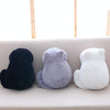 Plush Cat Toy Children Cat Back Shadow Shape Gift Toy Home Decoration Soft Pillow(White)
