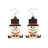 Christmas Element Cartoon Decoration Earrings Shiny Earrings, Spec: Snowman