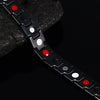 Europe and America Style Fashion Men Jewelry Stainless Steel + Black Plating Magnetic Health Bracelet, Size: 12mm*22cm (Black)