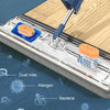 42cm Hand-Free Household Flat Mop Kitchen Cleaning Lazy Floor Cleaner, Style: White+2 Wipes
