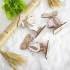 2 PCS Creative Easter Home Wooden Rabbit Decorative Ornaments(White Spotted  )
