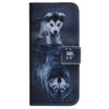 For Realme 13+ Global Coloured Drawing Flip Leather Phone Case(Wolf and Dog)