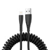 USB to 8 Pin 1.5m Spring Telescopic Mobile Phone Fast Charging Data Cable