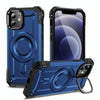 For iPhone 12 Lens Holder MagSafe Phone Case(Blue)