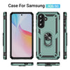 For Samsung Galaxy A36 5G Shockproof TPU + PC Phone Case with Holder(Dark Green)