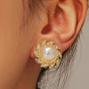 E2209-12 Colorful Pearl Baroque Earrings Pearl Ear Clip Women Without Ear Piercing