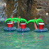 Inflatable Coconut Tree Shaped Floating Drink Holder, Inflated Size: About 21 x 21 x 22cm